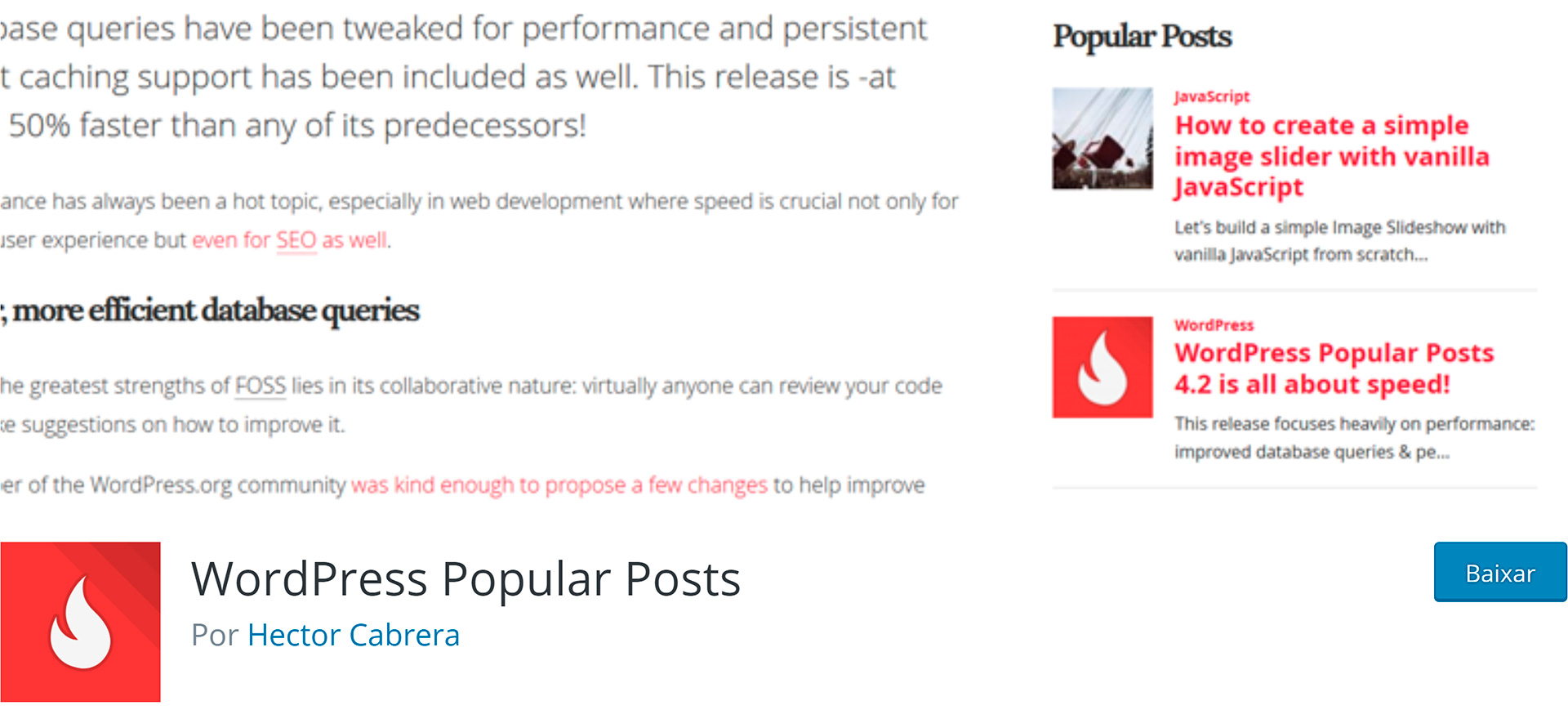 WordPress Plugins Popular Posts