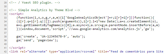script no header do site