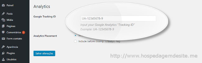 google analytics id