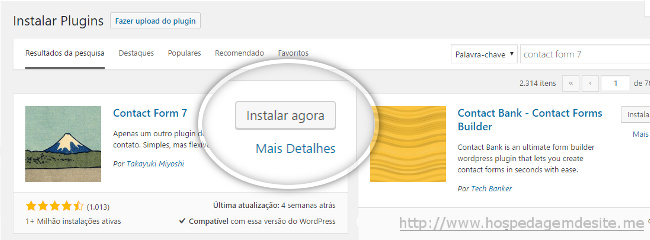 instalar formulario de contato