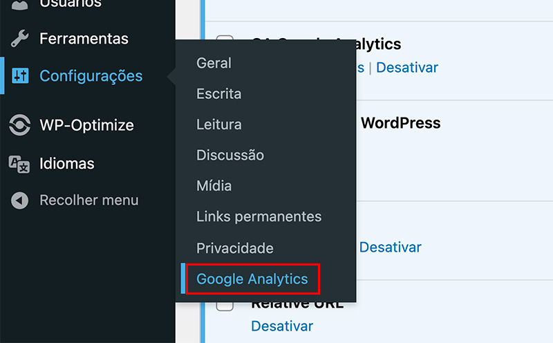 WordPress configurar Google Analytics