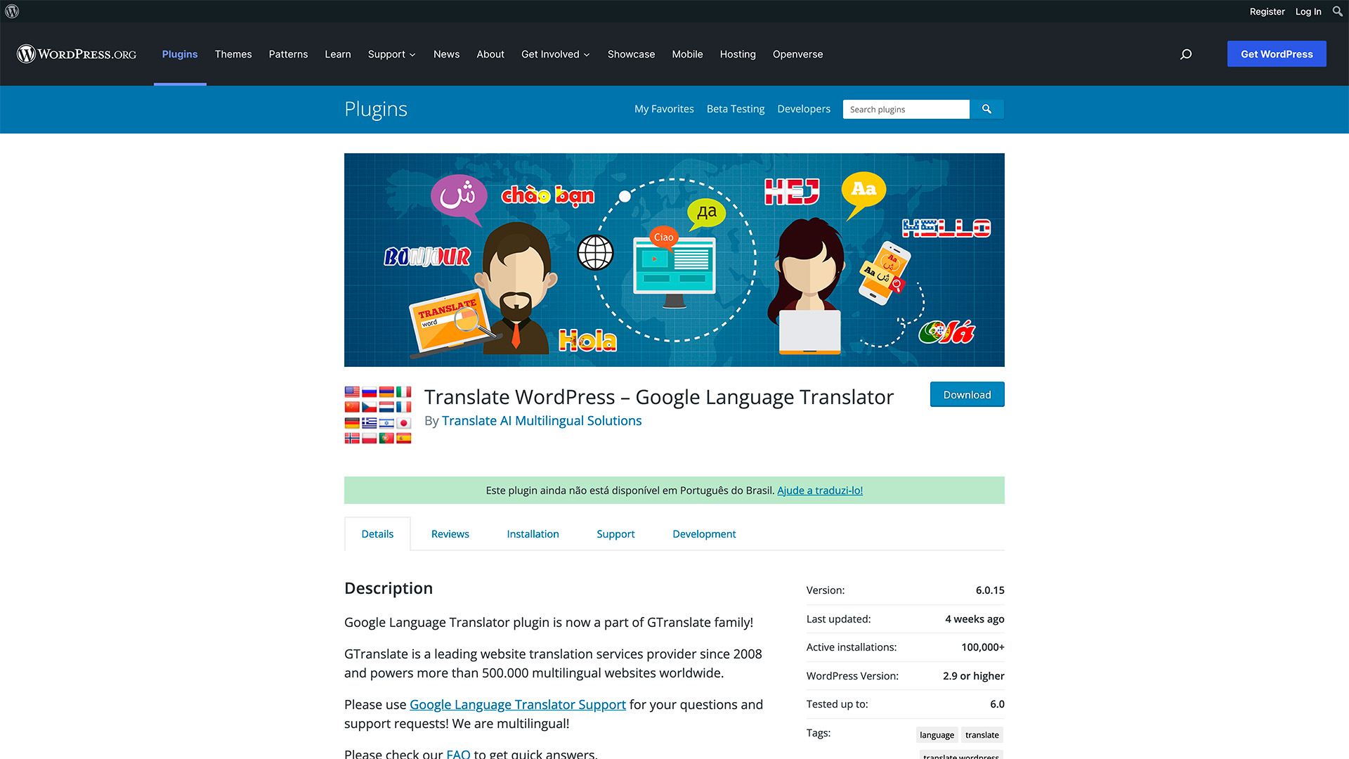 plugin de tradução wordpress google language translator