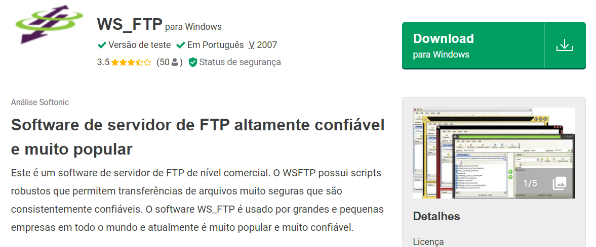 WS FTP clientes FTP