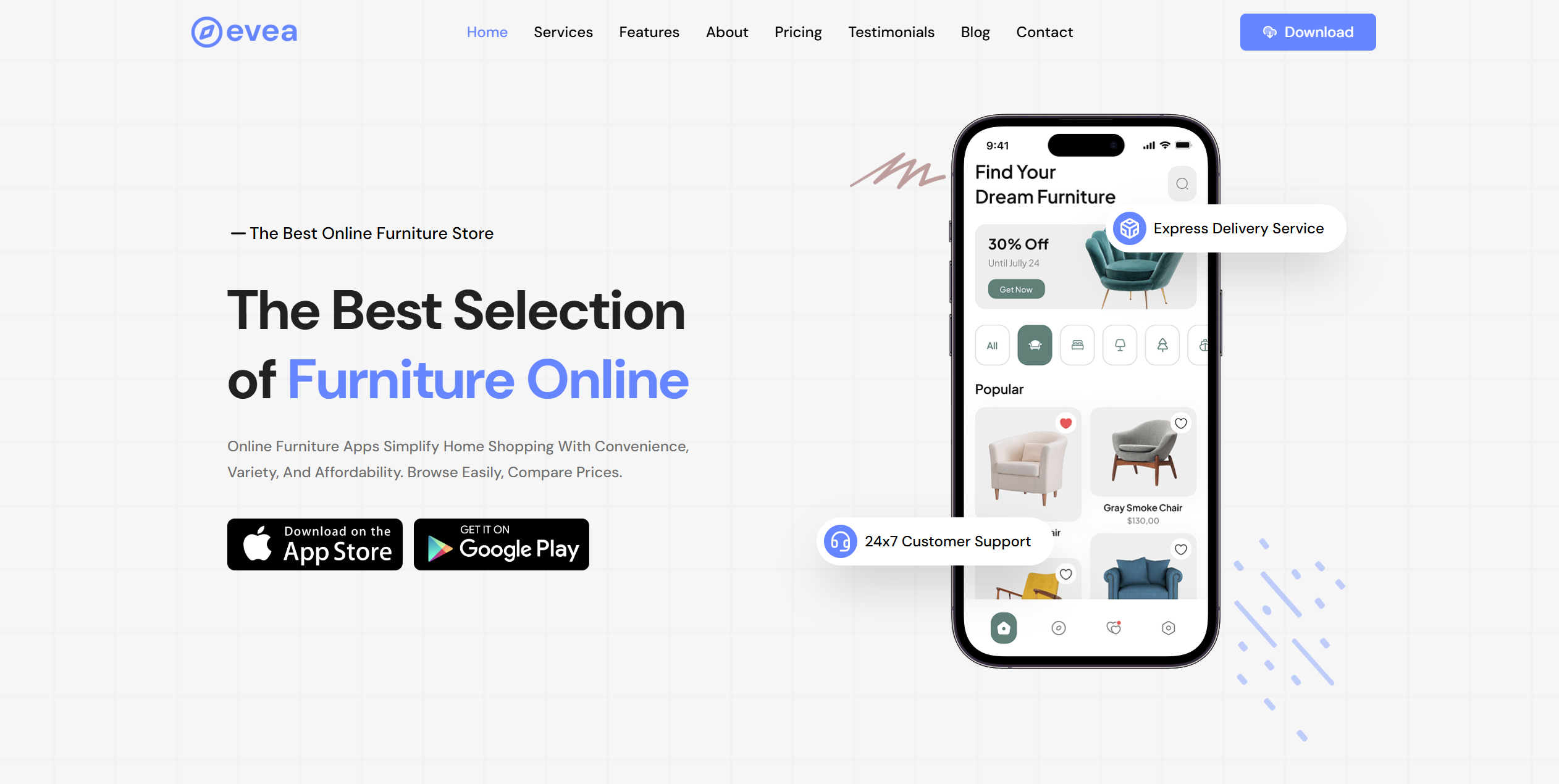 site one page landing page