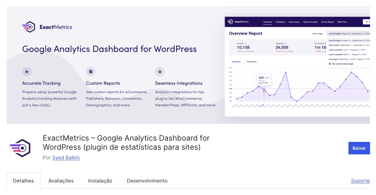 ExactMetrics Plugin WordPress