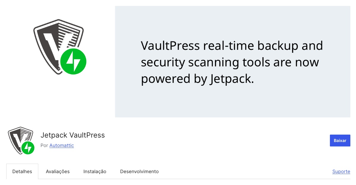 Jetpack VaultPress Plugin WordPress